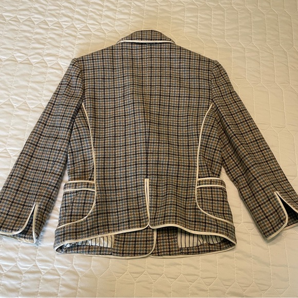 Vintage Juicy Couture 100% Wool Plaid Blazer Jacket - Picture 6 of 11